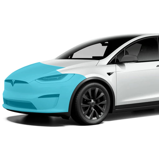 Compatible with Tesla Model X (2022-24) Partial Front End PPF Kit TPU Pre-Cut Paint Protection Film Clear Bra