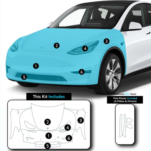 Full Front End PPF Kit TPU Pre-Cut Paint Protection Film Clear Bra