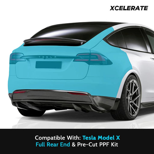 Compatible with Tesla Model X (2022-24) Full Rear End PPF Kit TPU Pre-Cut Paint Protection Film Clear Bra