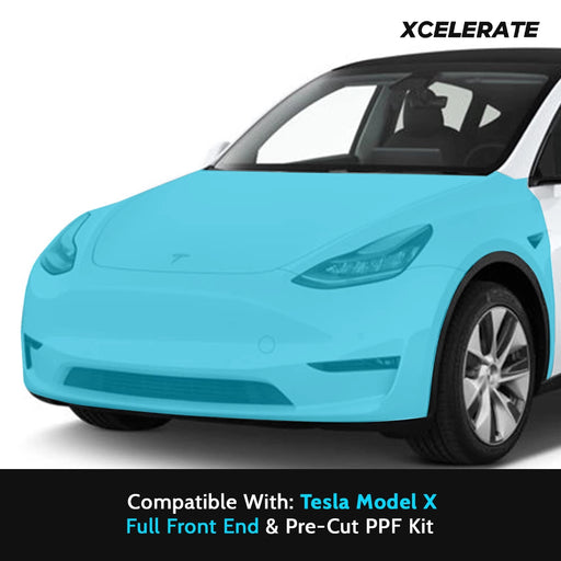 Compatible with Tesla Model Y (2020-24) Full Front End PPF Kit TPU Pre-Cut Paint Protection Film Clear Bra