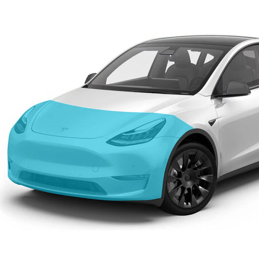 Compatible with Tesla Model Y (2020-24) Partial Front End PPF Kit TPU Pre-Cut Paint Protection Film Clear Bra - Tools Included