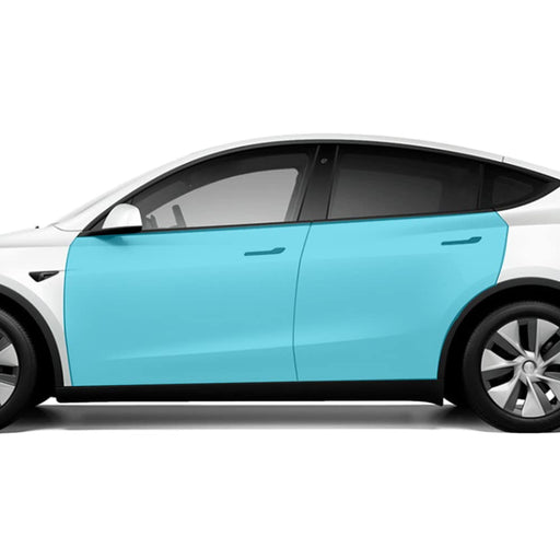 Compatible with Tesla Model Y (2020-24) Full Doors PPF Kit TPU Pre-Cut Paint Protection Film Clear Bra - Tools Included